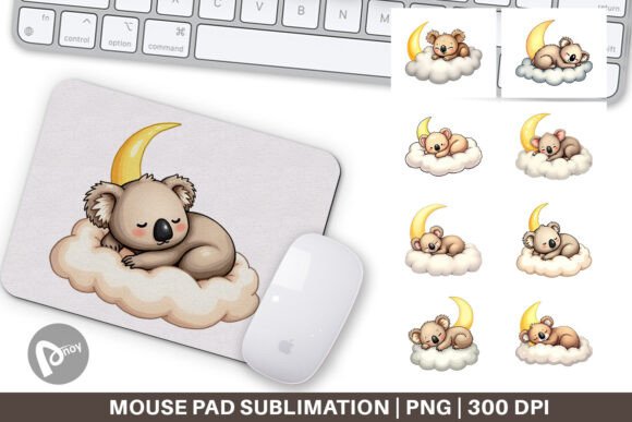 Enhance Your Workspace with the Mouse Pad Sleepy Koala Cloud: A Stylish and Functional Addition