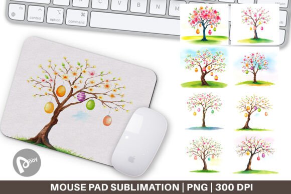Enhance Your Workspace with the Mouse Pad Tree with Eggs and Sublimation Mouse Pad