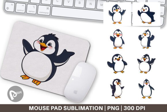 Happy Penguin Mouse Pad: Style and Comfort Combined