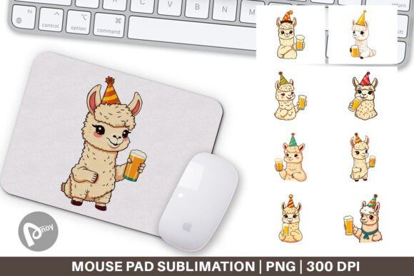 Mouse Pad Alpaca Beer Day: A Unique Addition to Your Work or Gaming Space