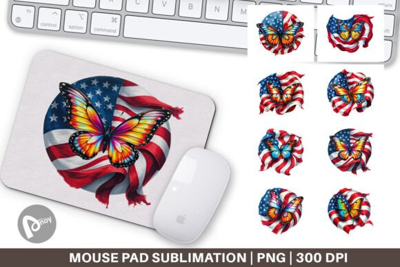 Mouse Pad Butterfly 4th of July: A Stylish and Functional Addition to Your Workspace