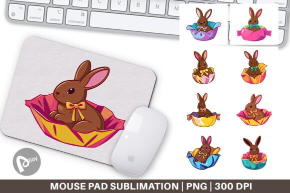 Mouse Pad Chocolate Bunny