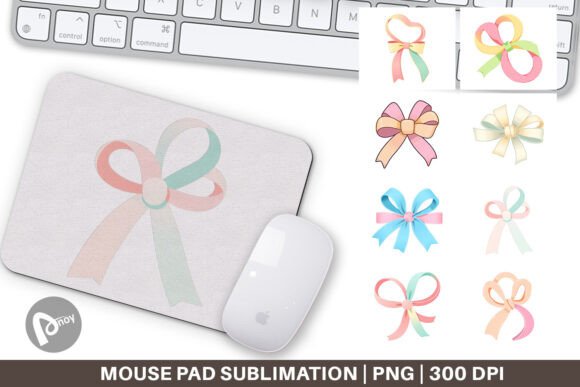 Mouse Pad Easter Ribbon Design