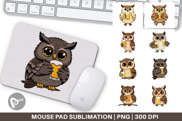 Mouse Pad Owl Beer Day: A Creative and Functional Addition to Your Workspace