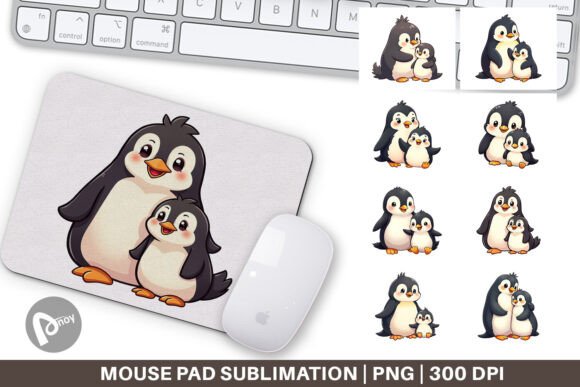 Mouse Pad Penguin Mother's Day