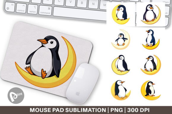 Mouse Pad Penguin on a Crescent Moon: A Creative Way to Upgrade Your Desk Setup