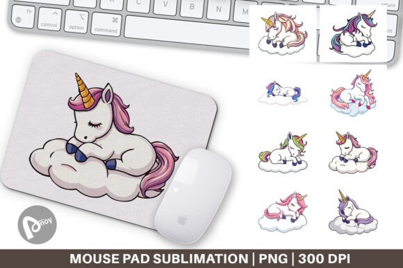 Mouse Pad Sleeping Unicorn: Merging Dreamy Aesthetics with Desktop Functionality