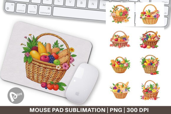 Mouse Pad Spring Picnic: Fresh Design for Your Desk