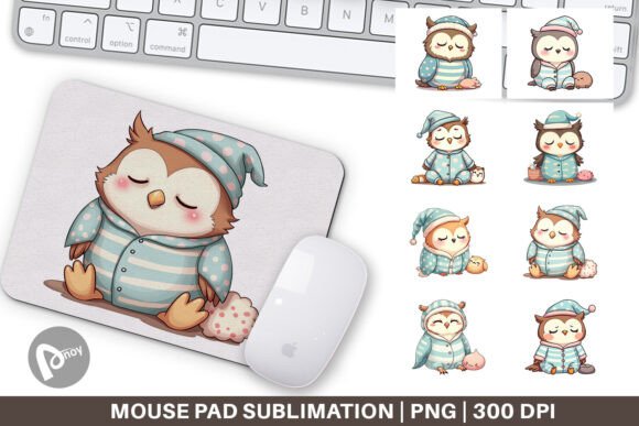 Sleepy Owl Mouse Pad: A Creative and Functional Addition to Your Workspace