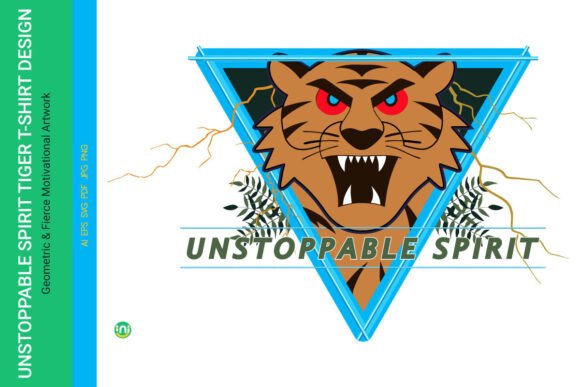Unstoppable Spirit Tiger T-Shirt Design